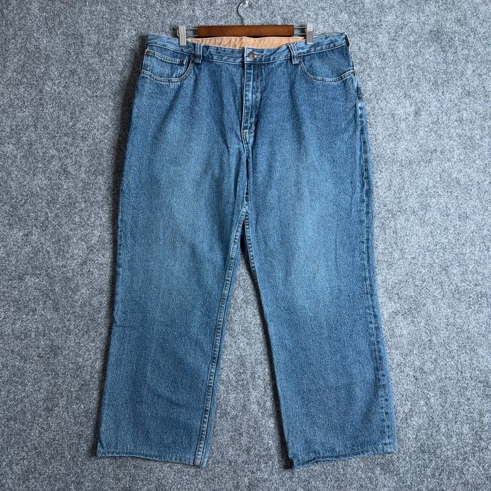 Duluth Trading Flex Ballroom Jeans Mens 40x30 Blue Relaxed Fit Straight Denim